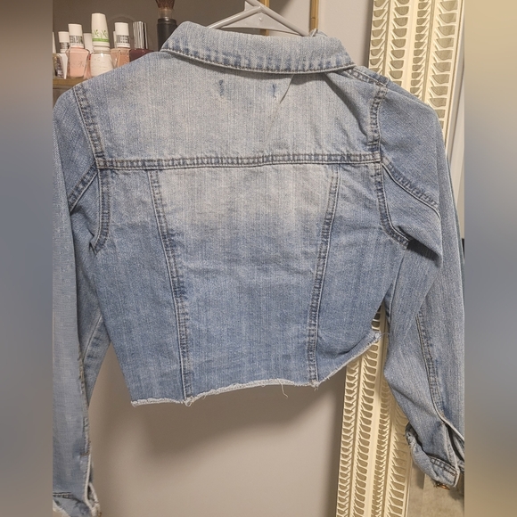 Blue Jeans Jacket Vintage Distressed Look - Picture 2 of 4
